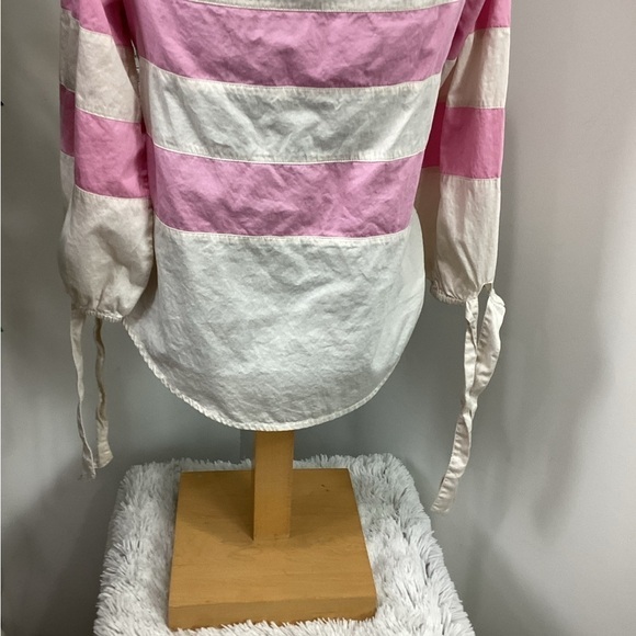 Vero Moda pink and off white top woman’s medium partial elastic neckline - Picture 5 of 16